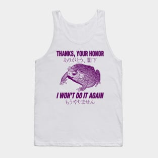 I Won't Do It Again Frog Tank Top